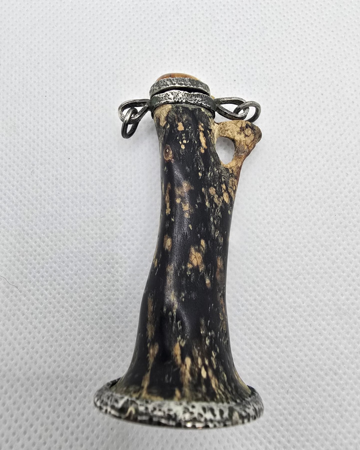 Carved antler vessel, reverse view