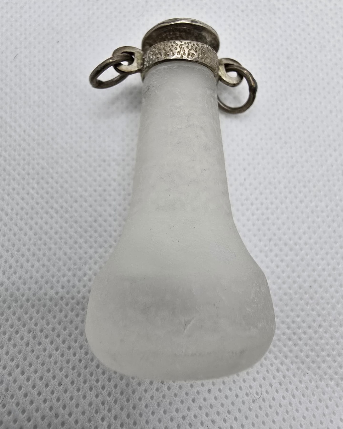 Frosted rock crystal flask, reverse view